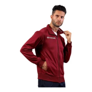 Bluză trening Givova Mono 500, Vișiniu, POLARFLEECE