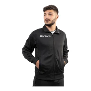 Bluză trening Givova Mono 500, Negru, POLARFLEECE